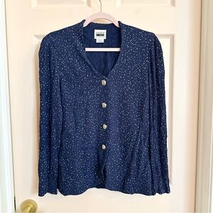 Blue and silver Leslie Fay jacket